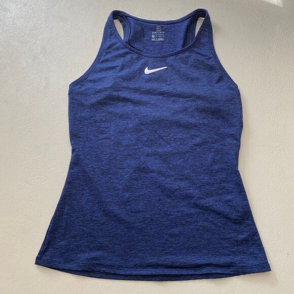 Nike Dri-Fit Racerback Tank Top Blue Heather Women’s XS - Picture 1 of 5